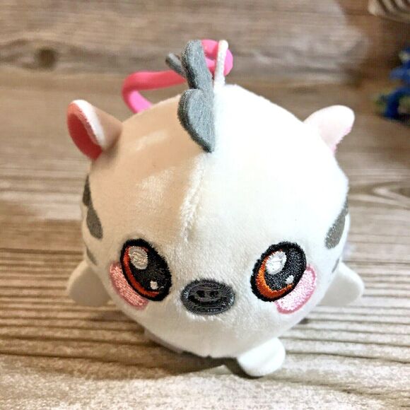 Lot of 3 Squeezamals Micro Plush Toys Clip-On Keychains Stuffed Soft Squishy - Picture 2 of 8